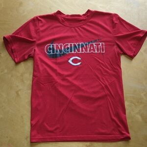 Nike Dri-fit Red Cincinnati Graphic T‑Shirt with White Accents